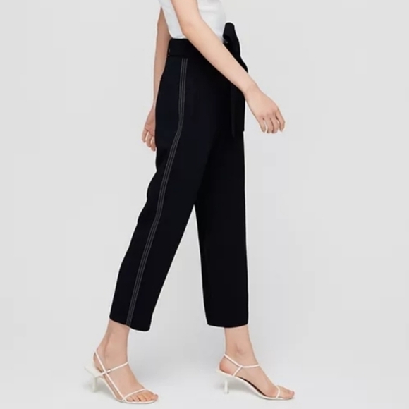 Aritzia Wilfred Pants Darontal Stripe Blue Dress Womens 8 - Picture 1 of 7